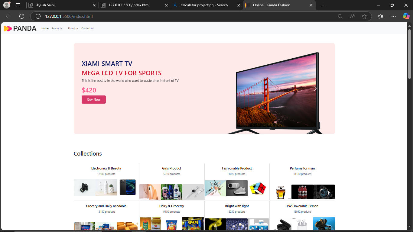 Project poster: Ecommerce Website